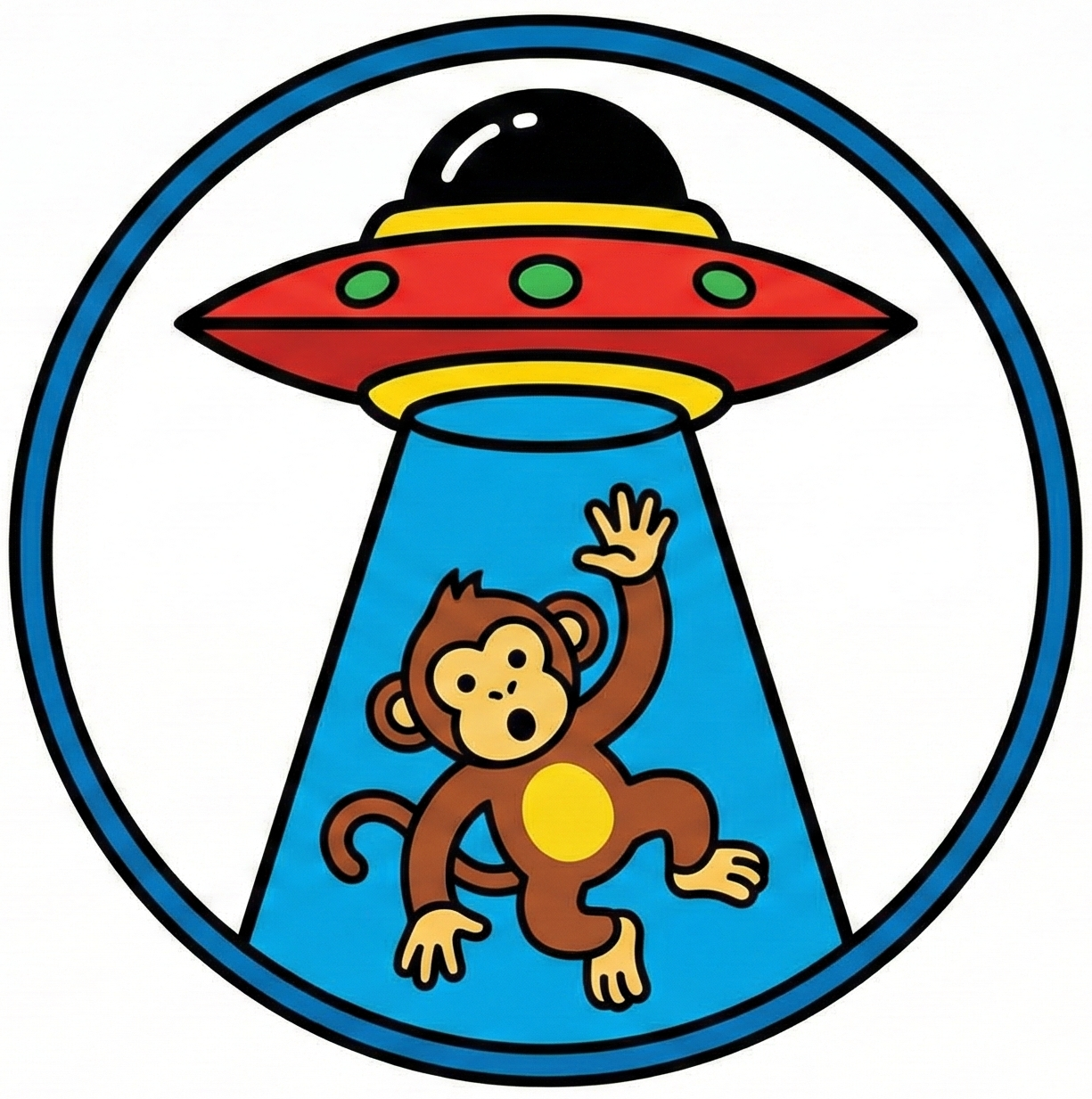 Monkey getting beamed up